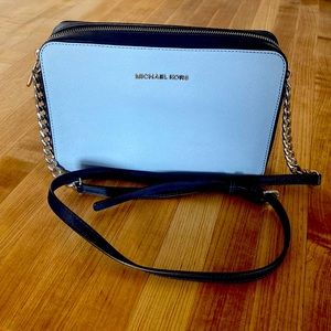 Powder Blue and Navy Michael Kors Cross Body Bag, New (no tags)
